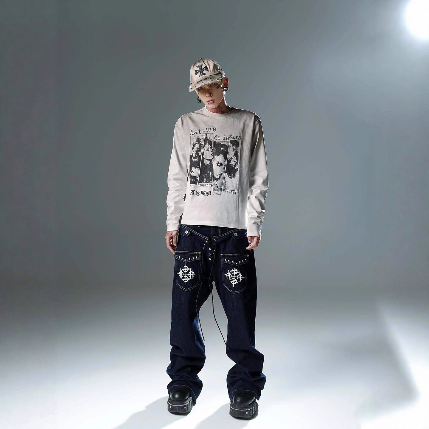 Men'S Fashion T Shirts - 가을/겨울 하라주쿠 스타일의 남녀 공용 레트로