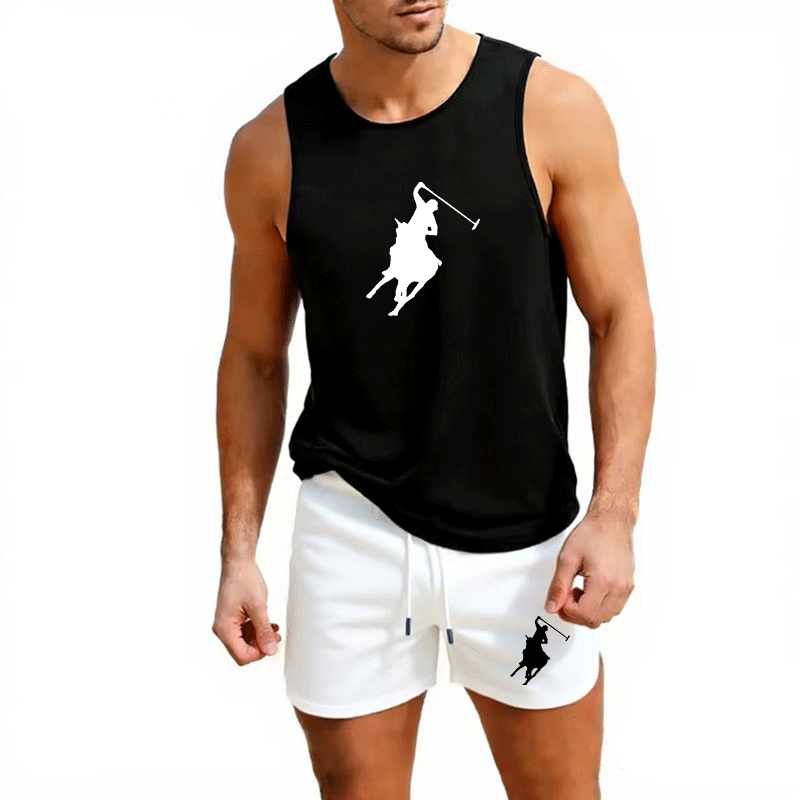 Mens Fashion Summer - 유럽 ​​남성 조끼 + 반바지 2