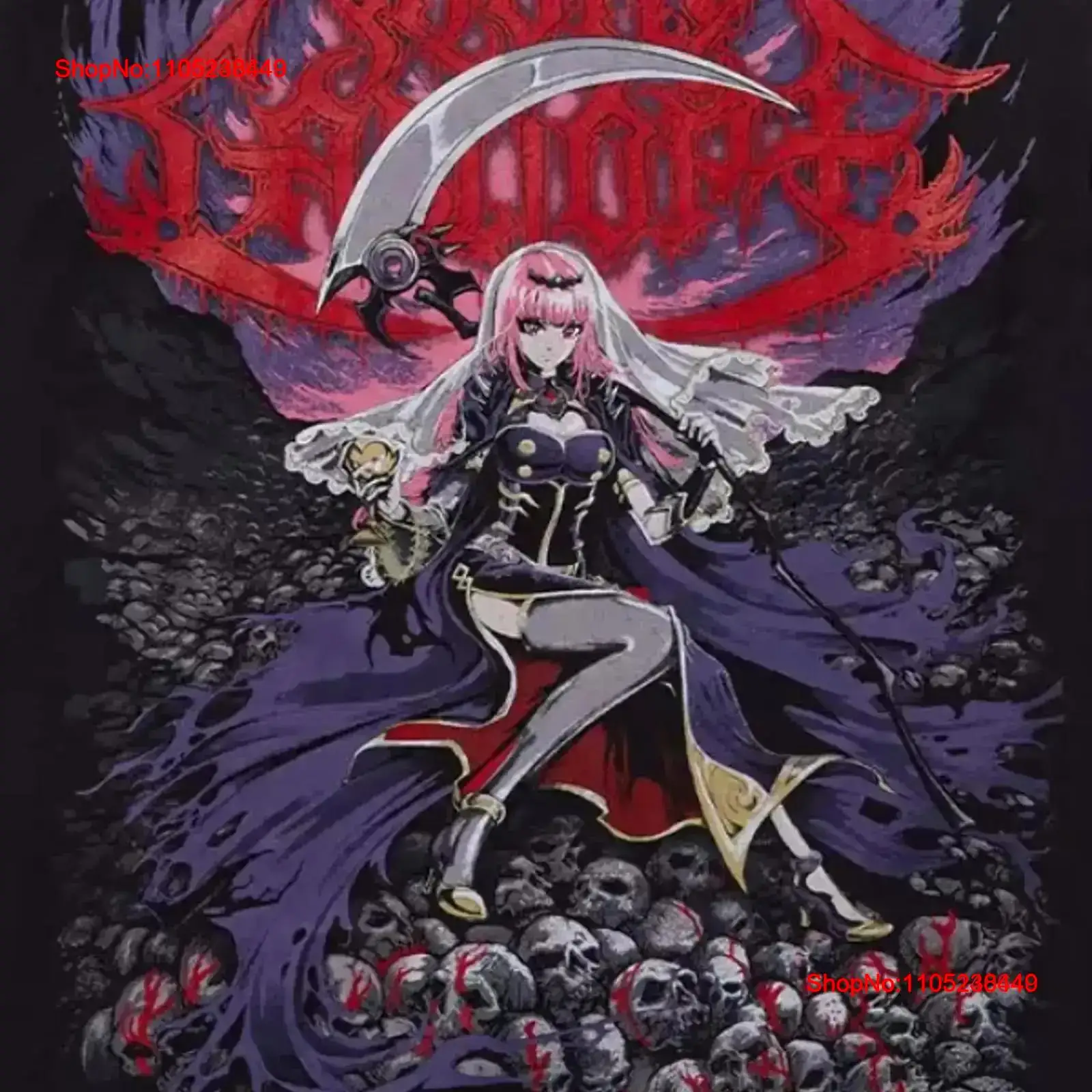 Men'S Fashion X - Ghost X Mori Calliope Metalcropolis 티셔츠