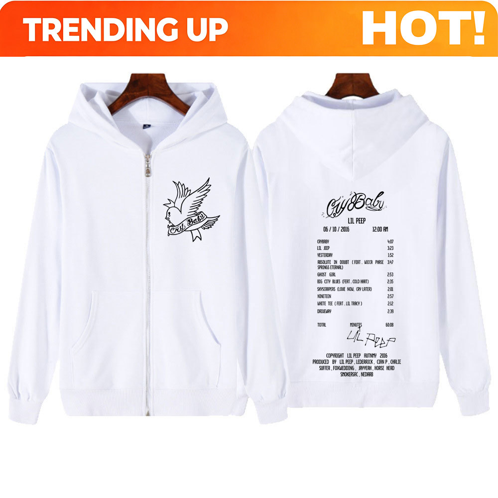 Mens Fashion Zip Up Hoodies - 래퍼 릴 피프 크라이 베이비 앨범