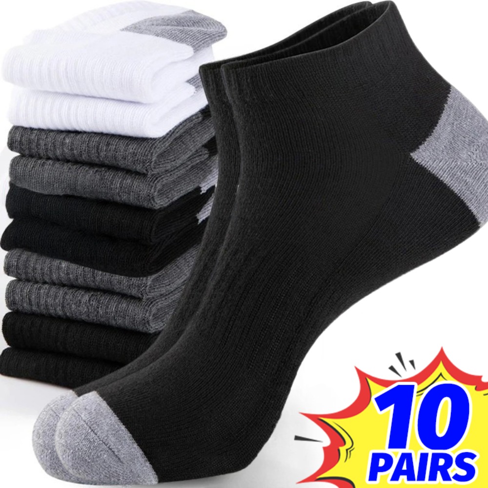 Socks Ankle Men - 1-10 쌍 통기성 남성 여름 양말