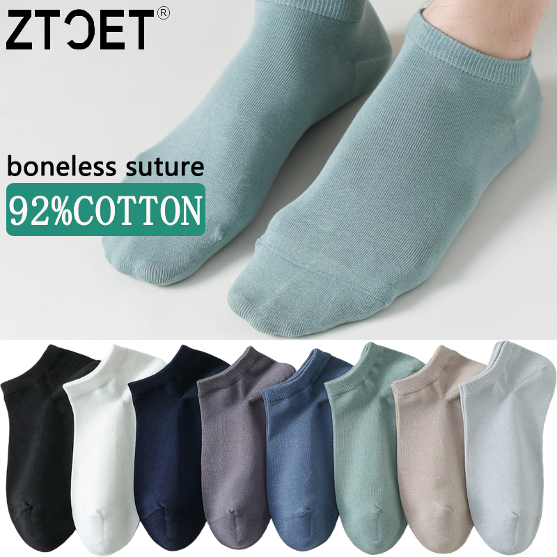 Socks Ankle Men - 남성용 면 양말, 짧은 길이, 고품질,