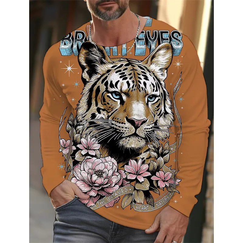 3D 프린팅 기법으로 제작된 캐주얼한 긴팔 남성용 티셔 - Mens Fashion Clothes 리뷰 및 가격
