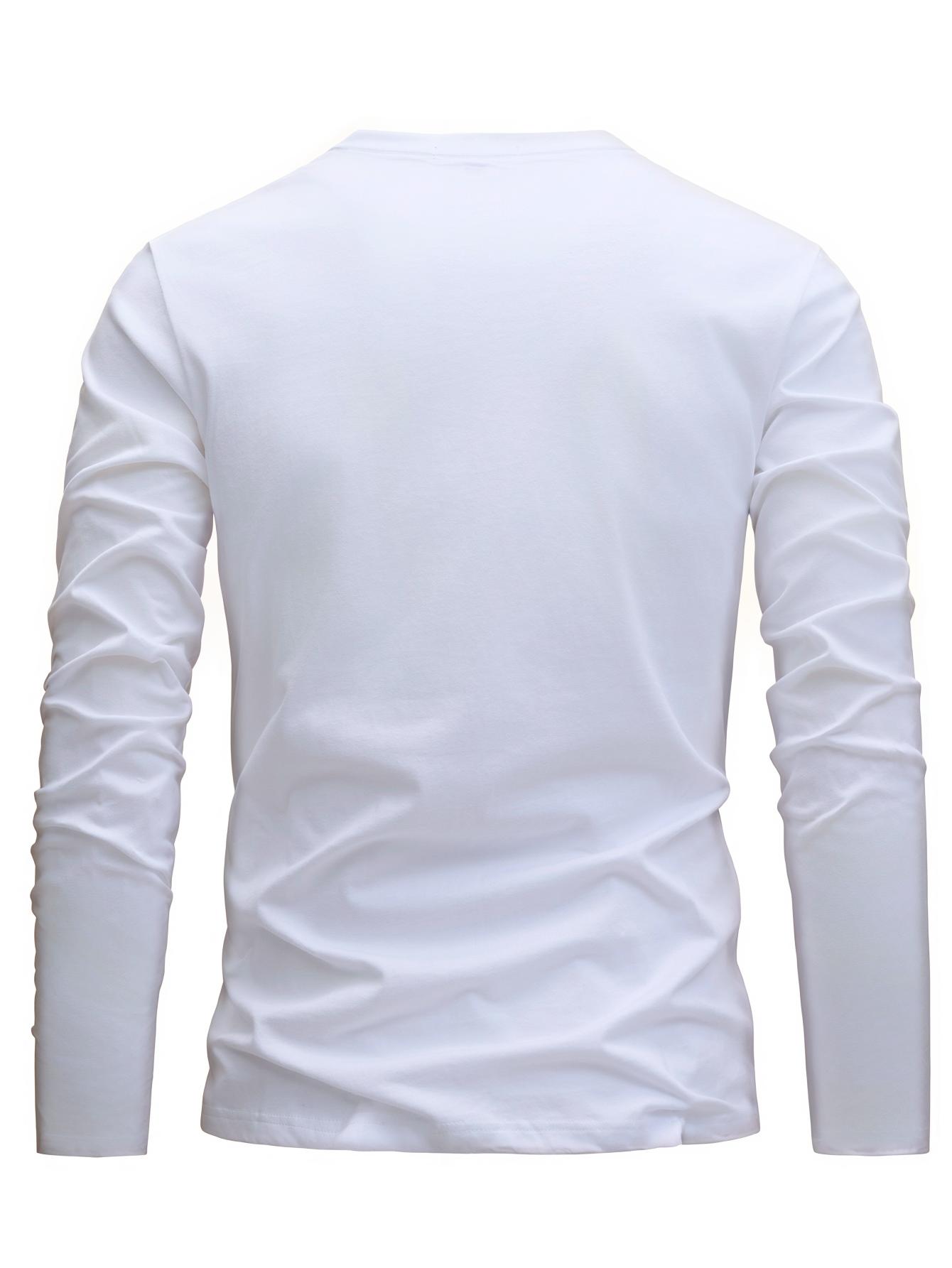 남성용 100% 순면 소재의 라운드넥 긴팔 티셔츠, 넉 - Men'S Fashion T Shirts 리뷰 및 가격